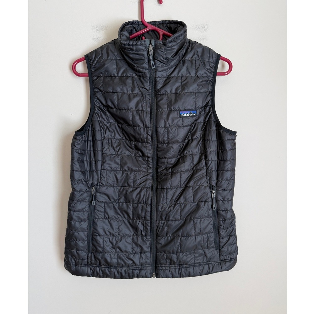 Patagonia Nano Puff Vest Womens Medium Black Quilted PrimaLoft Insulated